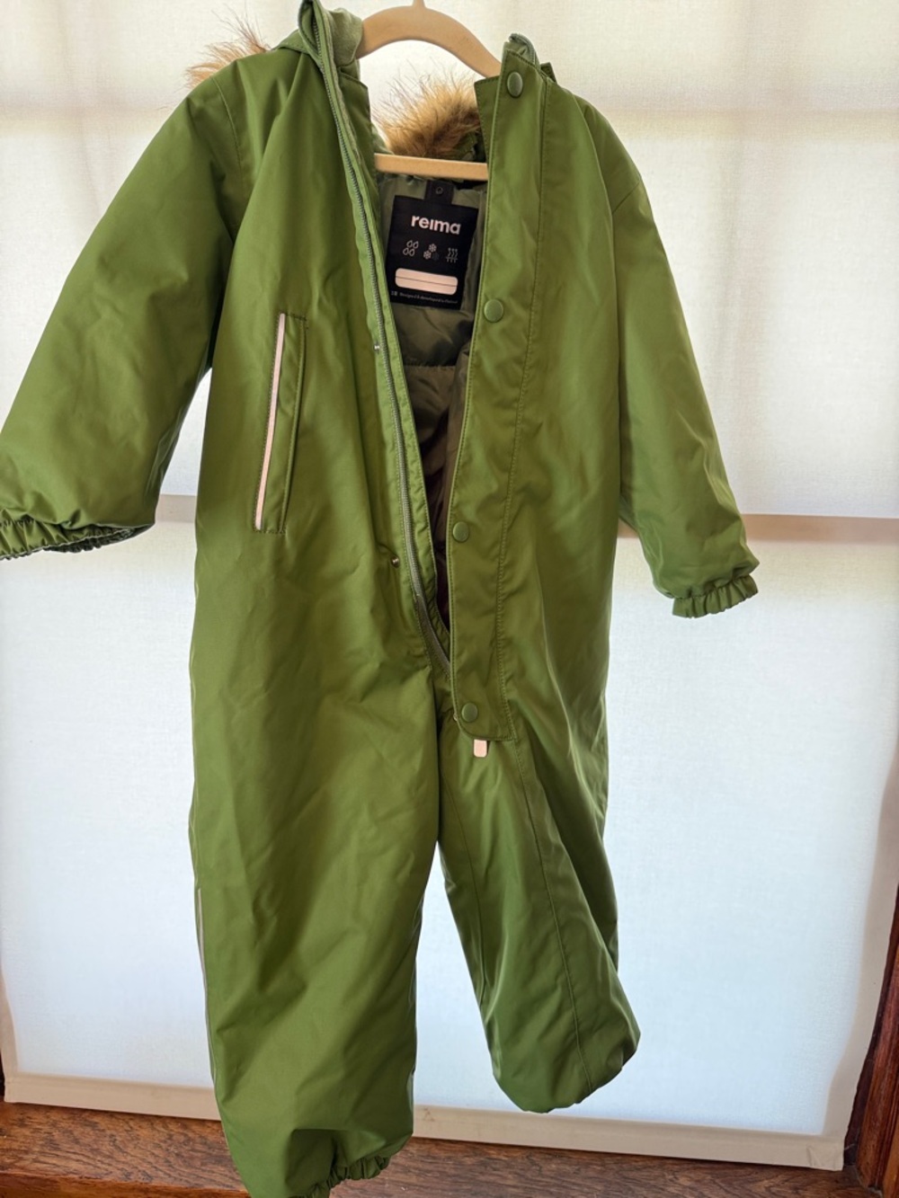 Reima Olive Green Insulated Kids Snowsuit